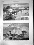 Old 1880 Ceylon Railway Bridge Kalutara Hotel Colombo War Officers Pi Victorian