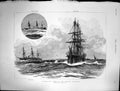 Old 1890 Ships Channel Squadron H.M.S. Monarch Northumberland Wyllie Victorian
