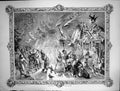 Original Old Antique Print 1869 Christmas Characters Nursery 19th