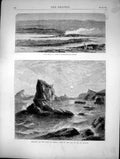 Old 1872 Brazil View Bay Rio De Janiero Hot Spring River Reykholtsdal Victorian