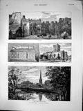 Old 1882 Leicester St. Mary'S Church Bishop Penny Tomb Margaret'S Nic Victorian