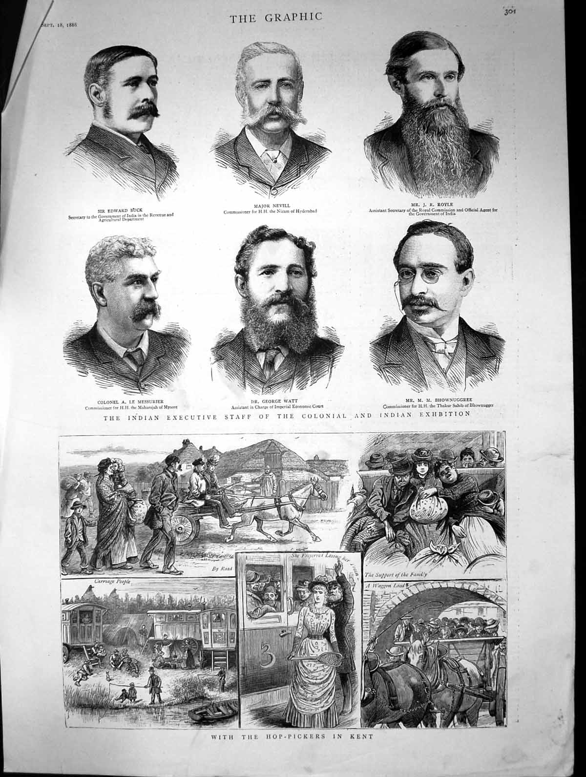 Old Hop Pickers Kent 1886 Nevill Buck Royle Bhownuggree Watt Messurie Victorian