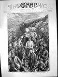 Old Antique Print 1889 Indian Prince Hunting Shooting Highlands Scotland 19th