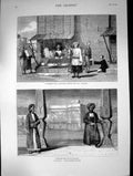 Antique Print 1879 Cabul Fulloodeh Stall Huzzaras Dooranee Noble Attendant 19th