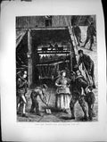 Old Antique Print 1871 Pits Pitmen Mining Scene Men Leaving Pit Tram Rail 19th