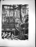 Original Old Antique Print 1871 Pits Pitmen Coal Mining Whipping Pool Ship 19th