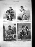 Old 1881 Japan Japanese Warrior Letter Carrier Daibutsu Kamakura Stat Victorian