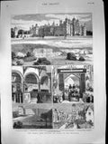 Old 1881 Prince Princess Wales Burghley House Stamford Oakham Castle Victorian