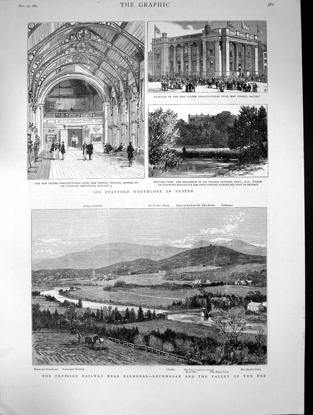 Old 1883 Railway Balmoral Lochnagar Valley Dee Stafford Northcote Uls Victorian