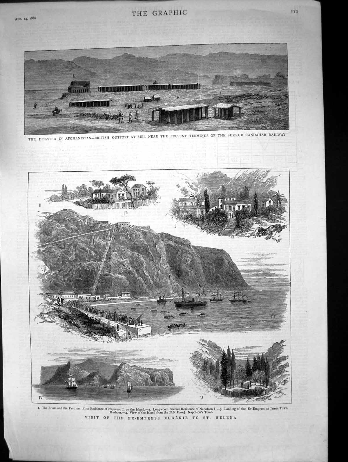 Old 1880 Ex-Empress Eugenie St. Helena Briars Napoleon James Town Har Victorian