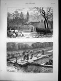 Old 1875 Public Gardens Pancras Churchyard Timber Shoot Bavaria River Victorian