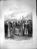 Old 1891 Horse Racing Season South France Paddock Nice Steeplechases Victorian