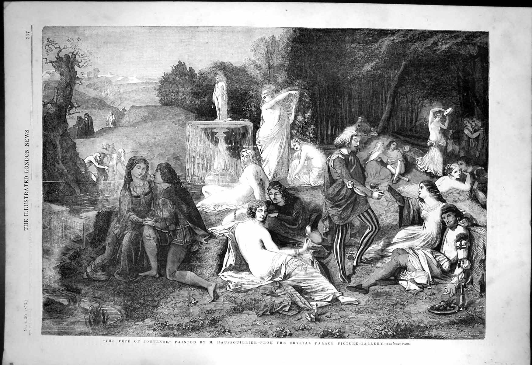 Old Fete Jouvence M Haussoullier Crystal Palace Picture Gallery 1856 Victorian