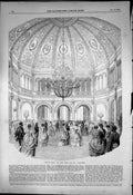 Old Antique Print State Ball Hall St Vladimir Emperor Royal Family 1856 19th