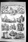 Antique Print Royal Archaeological Institute Meeting Colchester Castle 1876