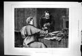 Original Old Antique Print Squaring Accounts E Nicol Two Men Papers Table 1876