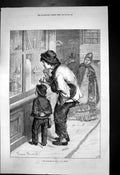 Old Pleasures Hope Frans Huard Two Boys Violin Look Shop Window 1876 Victorian