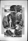 Antique Print English Homes Wilton House View Alley House Shakespeare 1887 19th