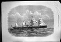Old Antique Print New Steam Ship Egypt For Liverpool New York Line 1871 19th
