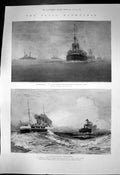 Old War Declared X Fleet Steaming 13 Knots Fog Cruiser Merchantman190