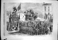 Antique Old Print Opening New Metropolitan Cattle Market Procession Tent 1855