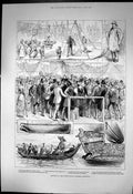 Antique Print International Fisheries Exhibition Life Saving Apparatus 1883