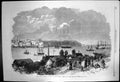 Original Old Antique Print Naval Harbour Kiel Baltic Arrival King Prussia 1868