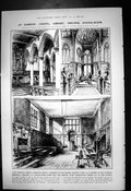 Old Vintage Print Harrow Chapel Library School Room Harrovians Names 1922 20th
