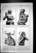 Old Print Descent Man Anthropology Expressed Sculpture Man Grenelle 1921 20th