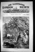 Antique Old Print Autumn Ramble Wentworth Women Children Horse Donkey 1872 19th