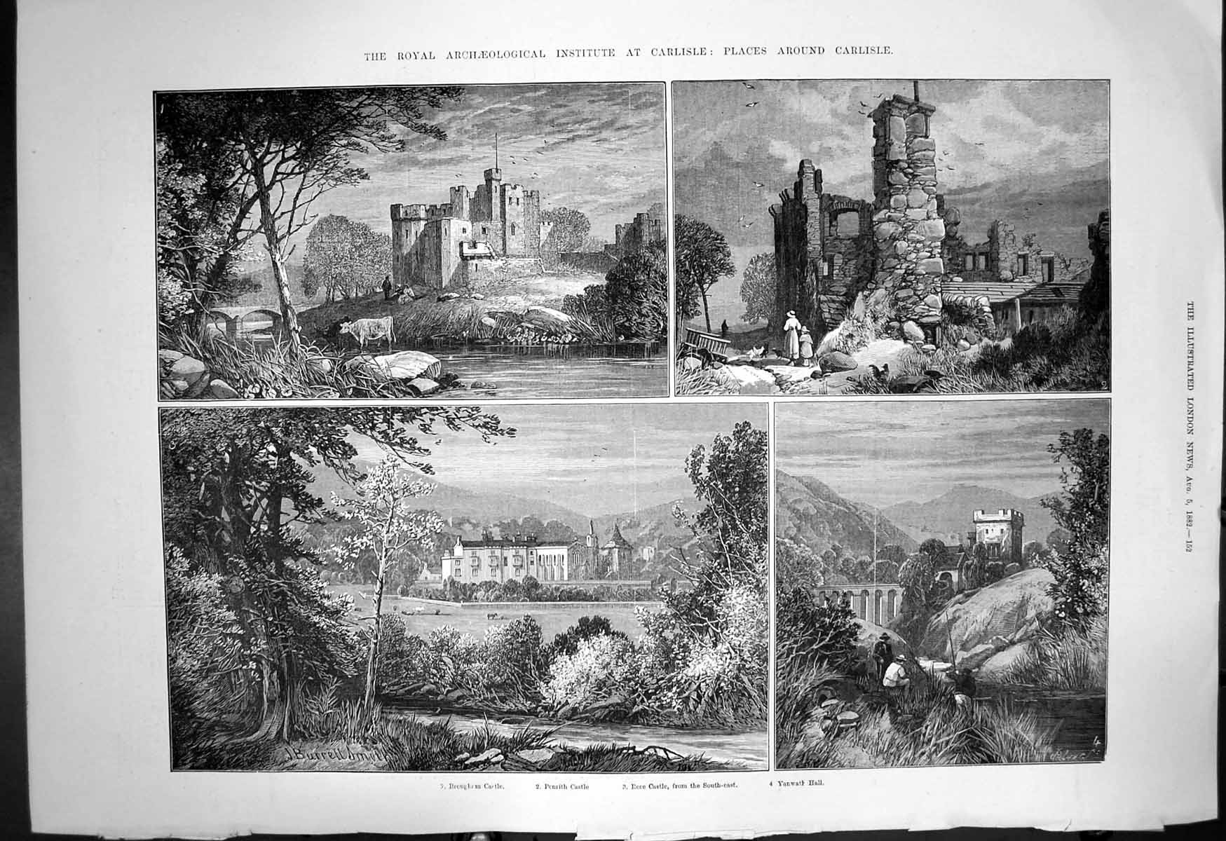 Old Carlisle Brougham Castle Penrith Castle Rose Castle Yanwath Hall1 20th