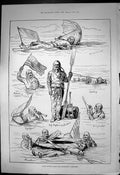 Antique Old Print Captain Boytons Voyage Westminster Greenwich J Tarlton 1875