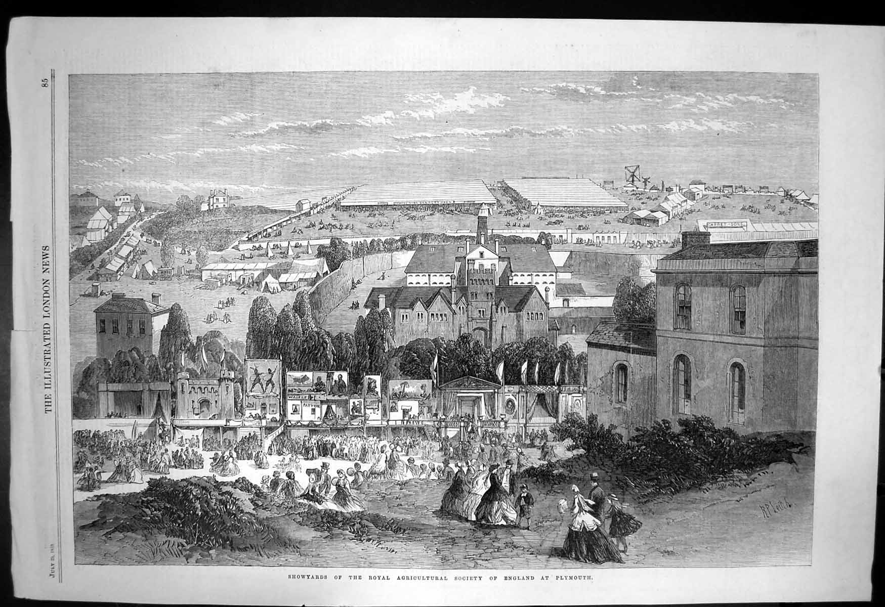 Old Showyards Stock Royal Agricultural Society England Plymouth 1865 Victorian