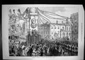 Original Old Antique Print Procession Freemasons Plymouth Prince Wales 1874