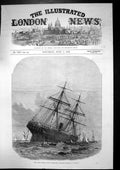 Old Antique Print North German Steamship Baltimore Aground Hastings 1872 19th
