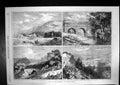 Original Old Antique Print Leatherhead Dorking Railway Norbury Tunnel Mole 1867