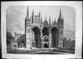 Original Old Antique Print Archaeological Institute Peterborough Cathedral 1861