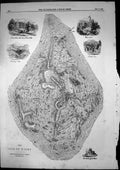Antique Print Isle Wight Needles Lighthouse Osborn House Hambro Castle 1858