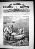 Antique Old Print Sorting Table Diamond DiggingsNativesWhite Men 1872