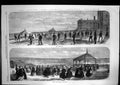 Antique Old Print Terrace Playing Games Girls Dancing Asylum Broadmoor 1867