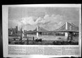 Original Old Antique Print New Bridge Lambeth Between Westminster Vauxhall 1862