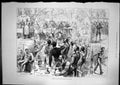 Old Antique Print Banquet Naval Forces Devonport Sweethearts Wives 1882 19th