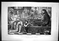 Original Old Antique Print Jesus House Pharisee Fw Lawson People Preying 1881