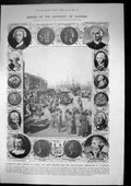 Old Antique Print Champlains Landing Canada Ship Don De Dieu Pageant 1908 20th