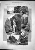 Old Antique Print English Homes No X1 Wilton House Park Bridge Lake 1887