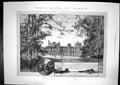 Original Old Antique Print English Homes No Xxv Knowsley Lake Private Walk 1890