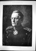 Old Antique Print Late Field Marshal Count Von Moltke Born 1800 Died 1891 19th
