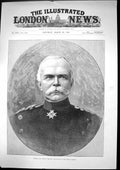 Old Antique Print General Von Caprivi New Chancellor German Empire 1890 19th