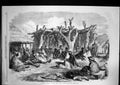 Original Old Antique Print Bechuana Kraal Vaal River South Africa 1867 19th