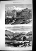 Old Antique Print Transvaal Speckboom River Crocodile River Valley 1877 19th